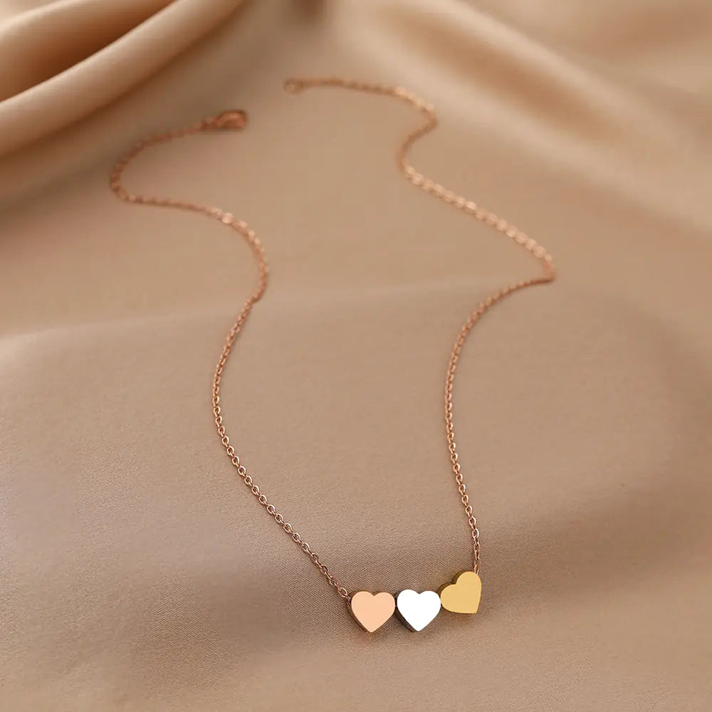 Stainless Steel Sweetheart Necklaces with Charms for Women